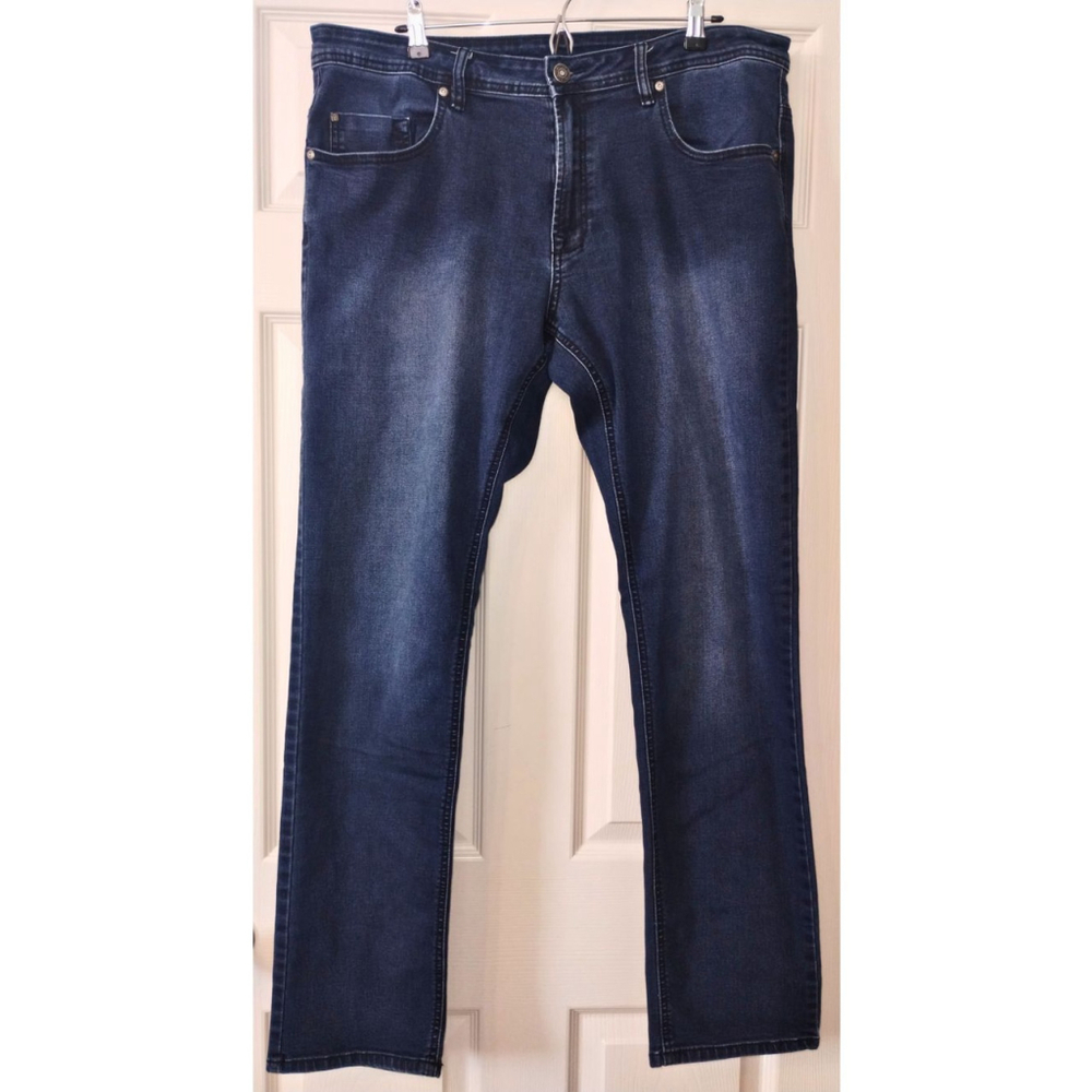 Men's Buffalo David Bitton Axel Blue Slim Straight Jeans (Size 38x34)